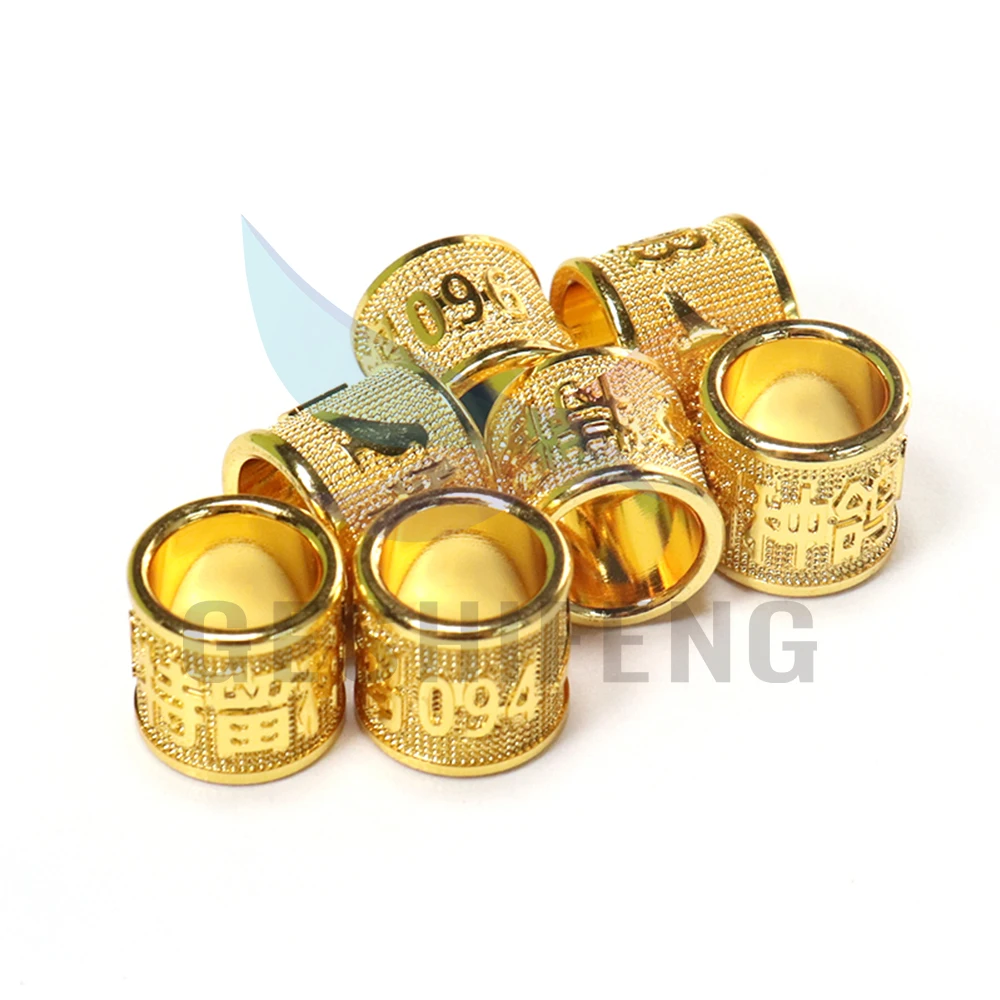 Pigeon Leg Rings 8mm Open Private Pigeon Ring Outdoor Canary Copper Bands Foot Birds Leg Ring for Finches