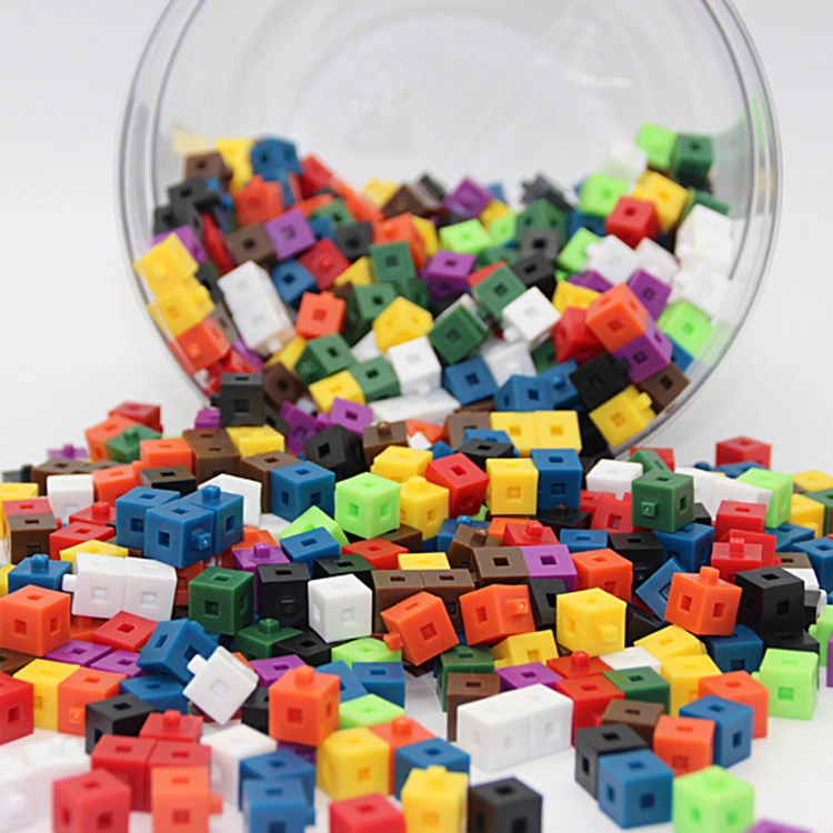 1*1*1cm Connecting Cubes Educational Materials of Kids, Interlocking Centimeter Unit Cubes for Kids Math