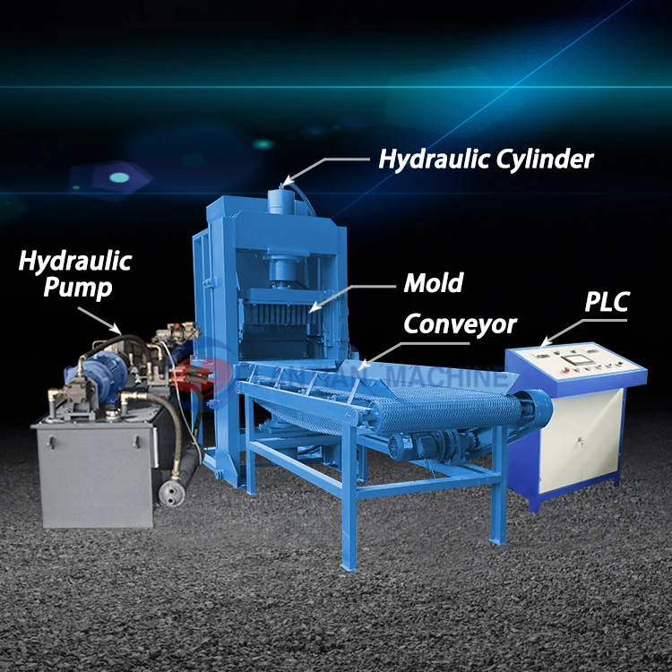 Hydraulic press hookah shisha coal coffee grounds bio charcoal briquette making machine