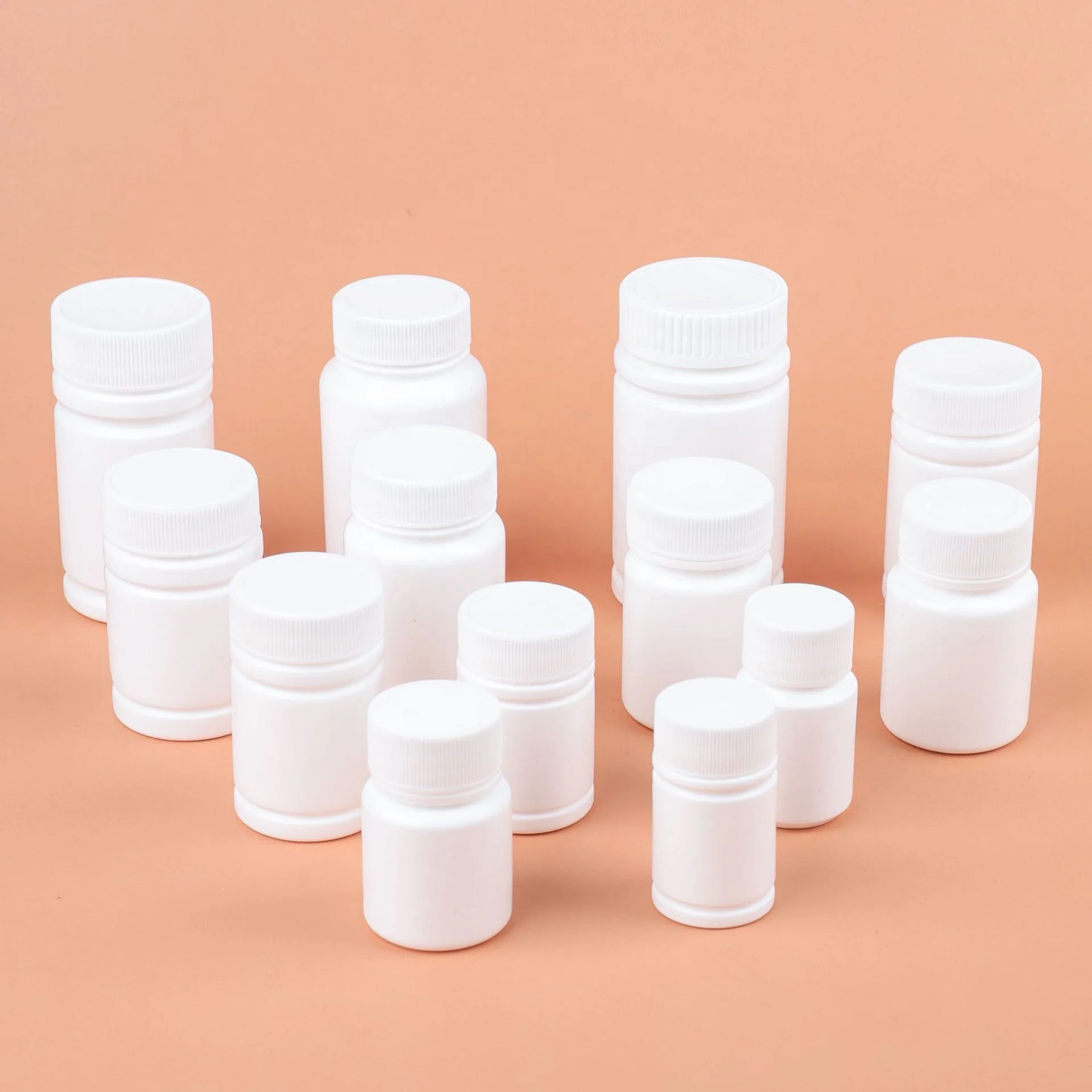 Manufacture direct HDPE PET PE plastic medical tablet bottle with aluminum sealing film