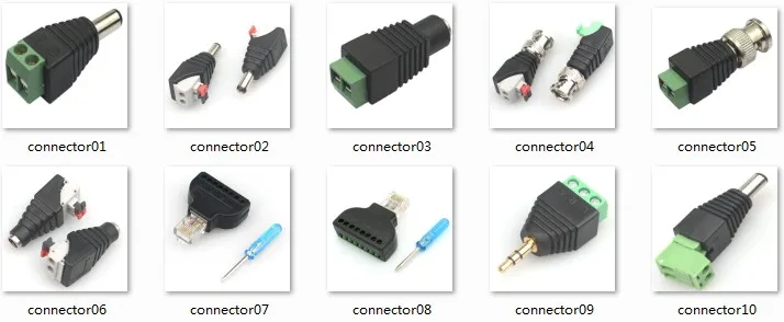 Power/Video/Audio 1CH Passive Video Balun BNC to RJ45 Balun