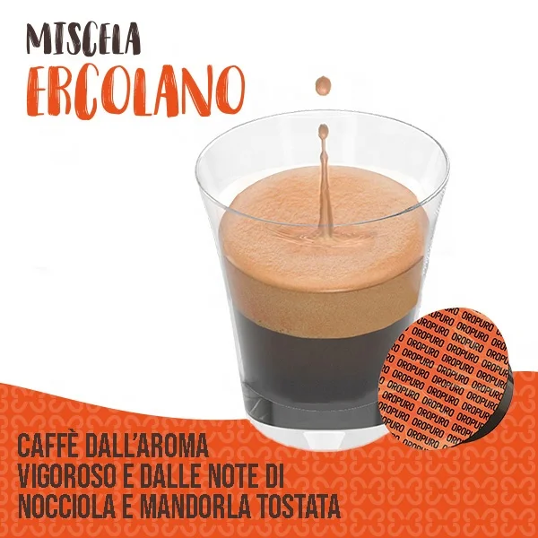 40 Ercolano Coffee A Modo Mio capsules compatible 30% Arabic 70% Robusta Made in Italy Selection GVERDI Italian food
