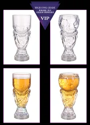 2022 Qatar World Cup Hercules  Trophy Luminous  Football Cup New Water Sensing Plastic Fans Cheering Wine Beer Cup