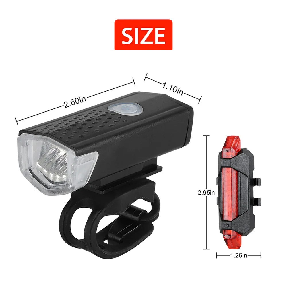 Customized Outdoor Riding Equipment USB Rechargeable Bike Light Led Waterproof Night Riding Lighting Bicycle Lights Accessories