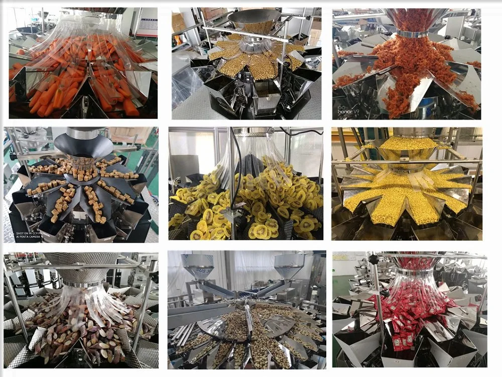 High Precision Multi-head Weigher 10 Head Weigher Candy Weighing Machine with HBM Weighing Sensor