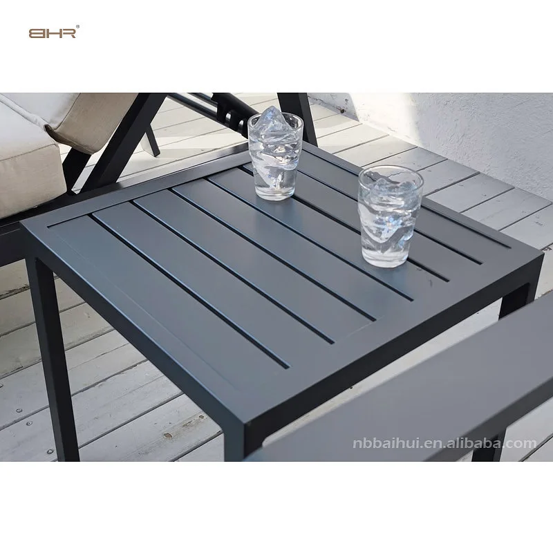 BHR Aluminum Furniture Outdoor Sunbed Beach Poolside Sun Lounger Pool Chair Sun Loungers