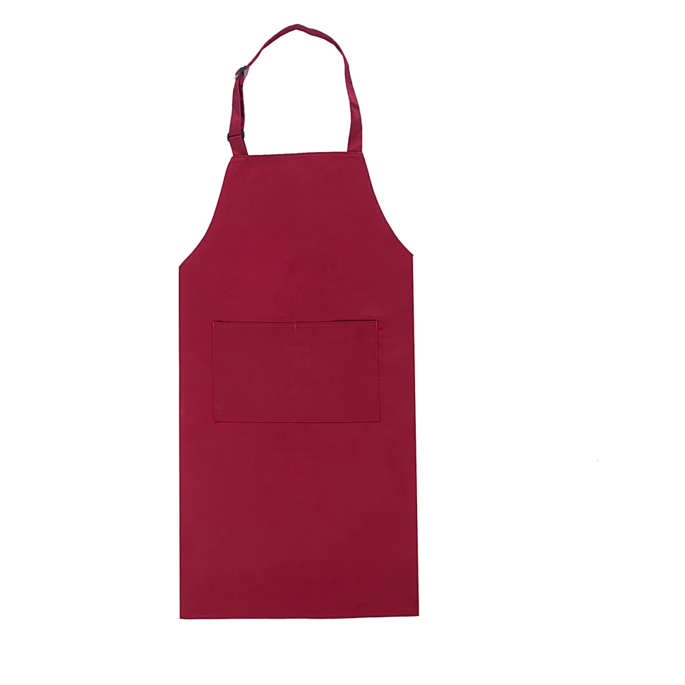 2021 New Designed Accept Customized Logo Chef Apron  Antifouling Chef Apron Polyester-Cotton Solid Color Halter Apr