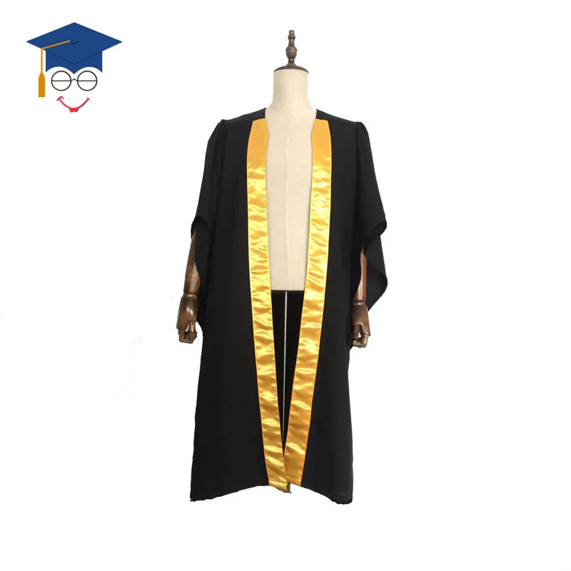 Wholesale Custom UK  Matte Graduation Gown Color Stitching