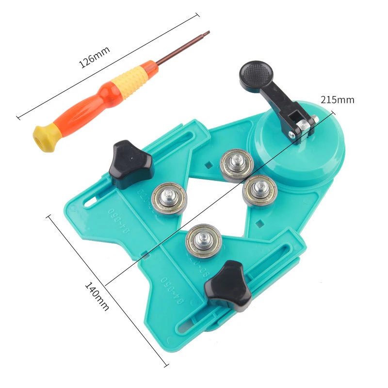 Heavy Duty Ceramic and Glass Hole Saw Set Versatile 4-83mm Cutter Adjustable Drilling Guide Suction Holder