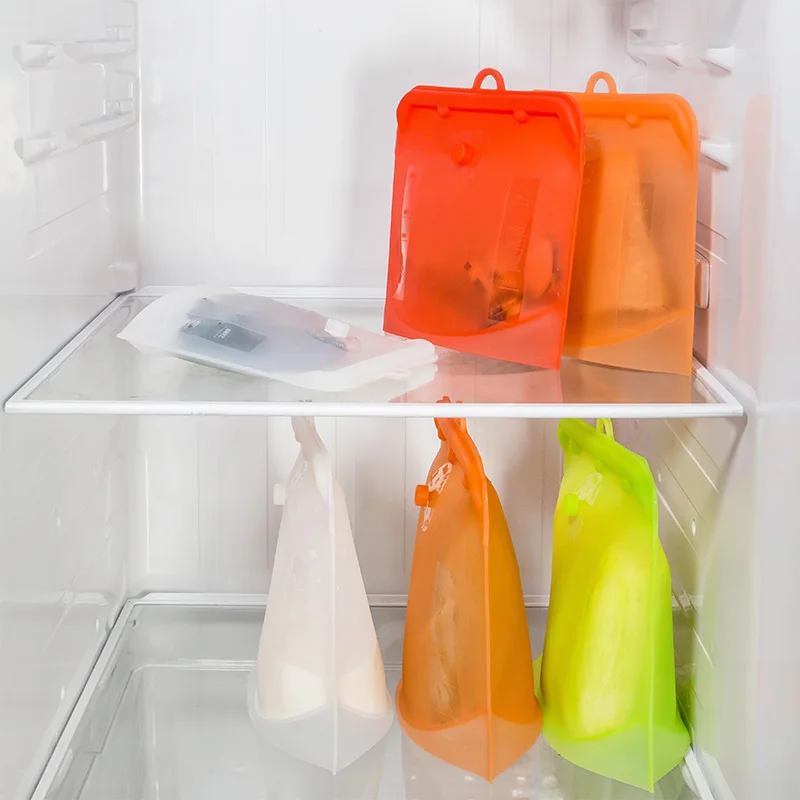 Airtight Seal Freshness Protection Package Reusable Bags Silicone kids reusable snack bags  For Food