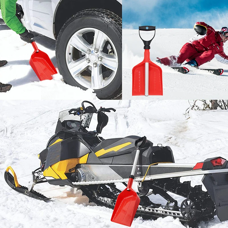 Heavy Duty Folding Shovel Portable Snow Removal Tools Extending Snow Shovel for Car