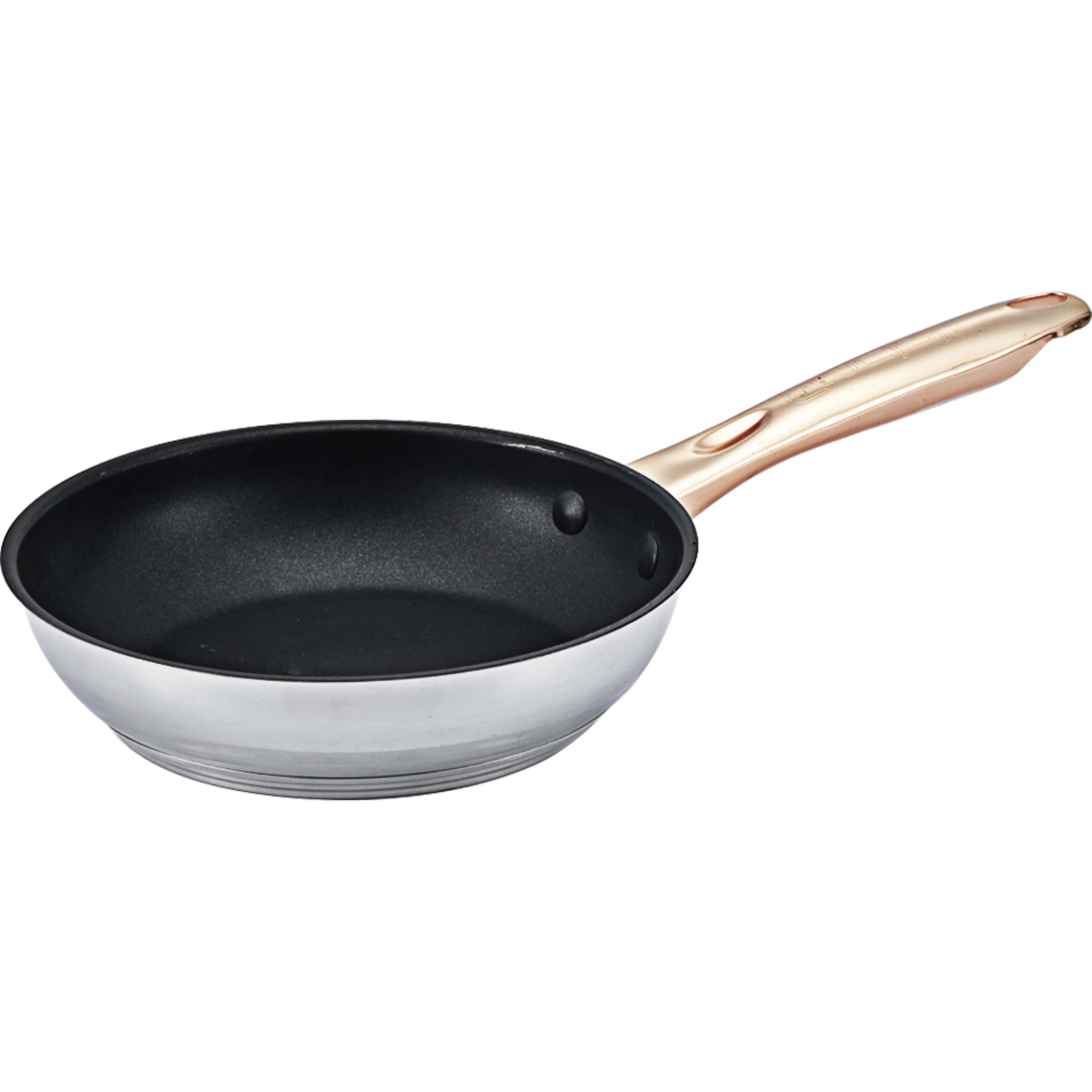 24-26 CM Non-stick Stainless steel Fry pan 201# Capsuled bottom with induction Basic Design