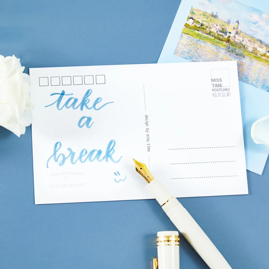 Creative New Year Gift Message Cute Postcard Blessing Greeting Bulk Cardboard Postcard