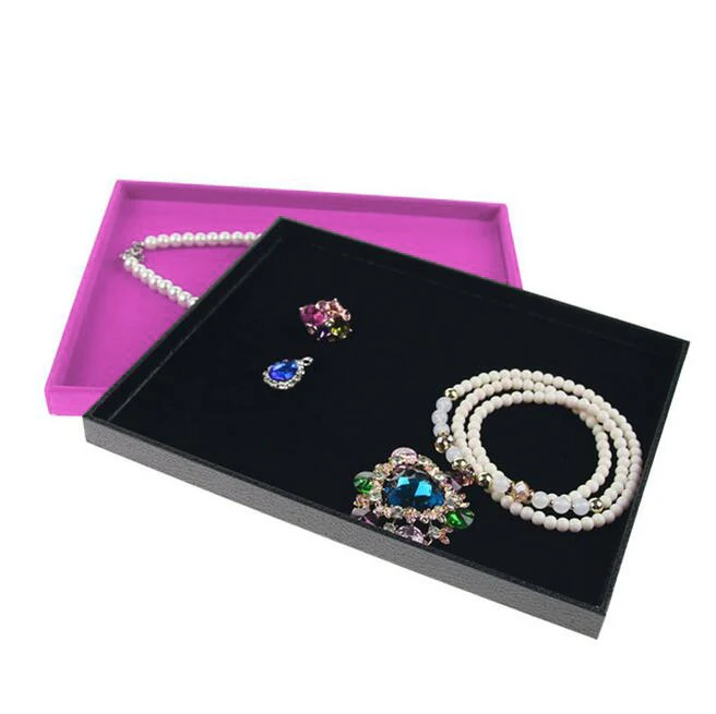 SKQ OEM Custom Size Color Jewelry Tray For Store Ring Bracelet Chain Display