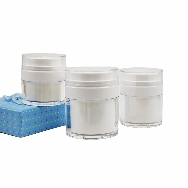 Cosmetics Containers And Packaging Skin Care Airless Pushing Down Lotion Cosmetic Cream Jar Airless Pump Jar
