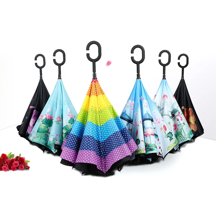 Professional Supplier Multi-Color Customized Double Layer Reversible Umbrella