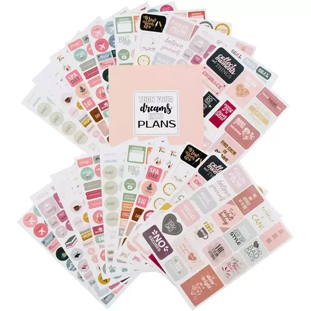 Best Selling Low price decorative daily weekly monthly planner Die-cut custom stickers