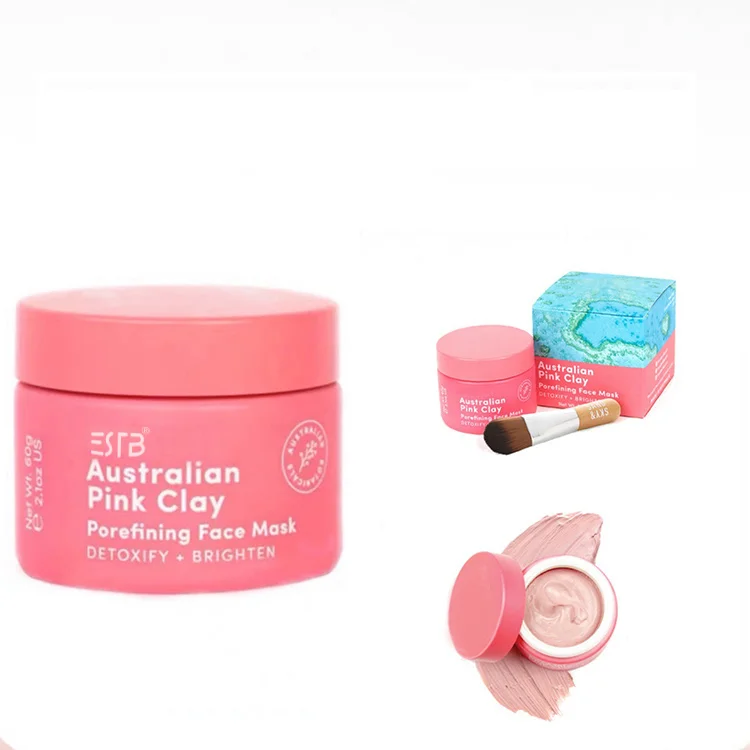 Amazon Top Sell Turmeric Pink Rose Face Mud Clay Mask Facial Mask Spa Quality Pore Reducer for Acne Natural Skincare Mud Mask