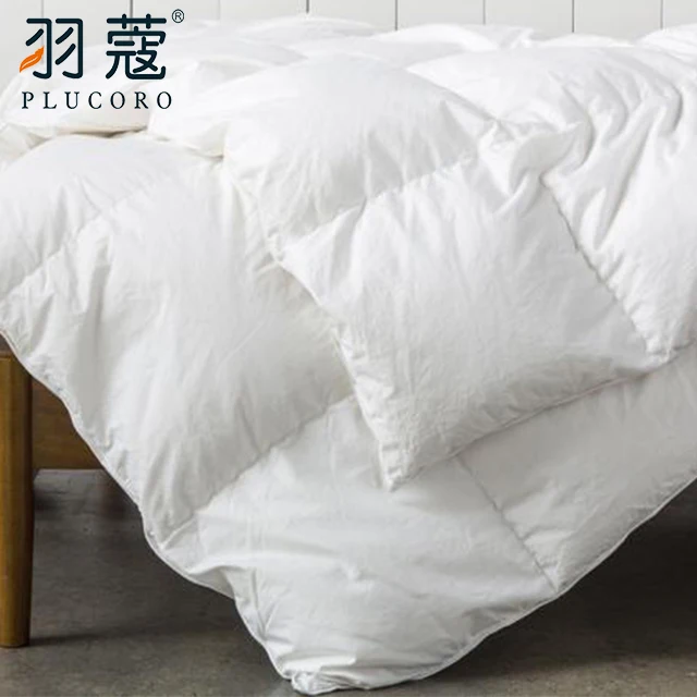 Customized Hotel Best Sleeping Bedroom Polyester Quilt White Goose Comforter Duvet Filling Hotel