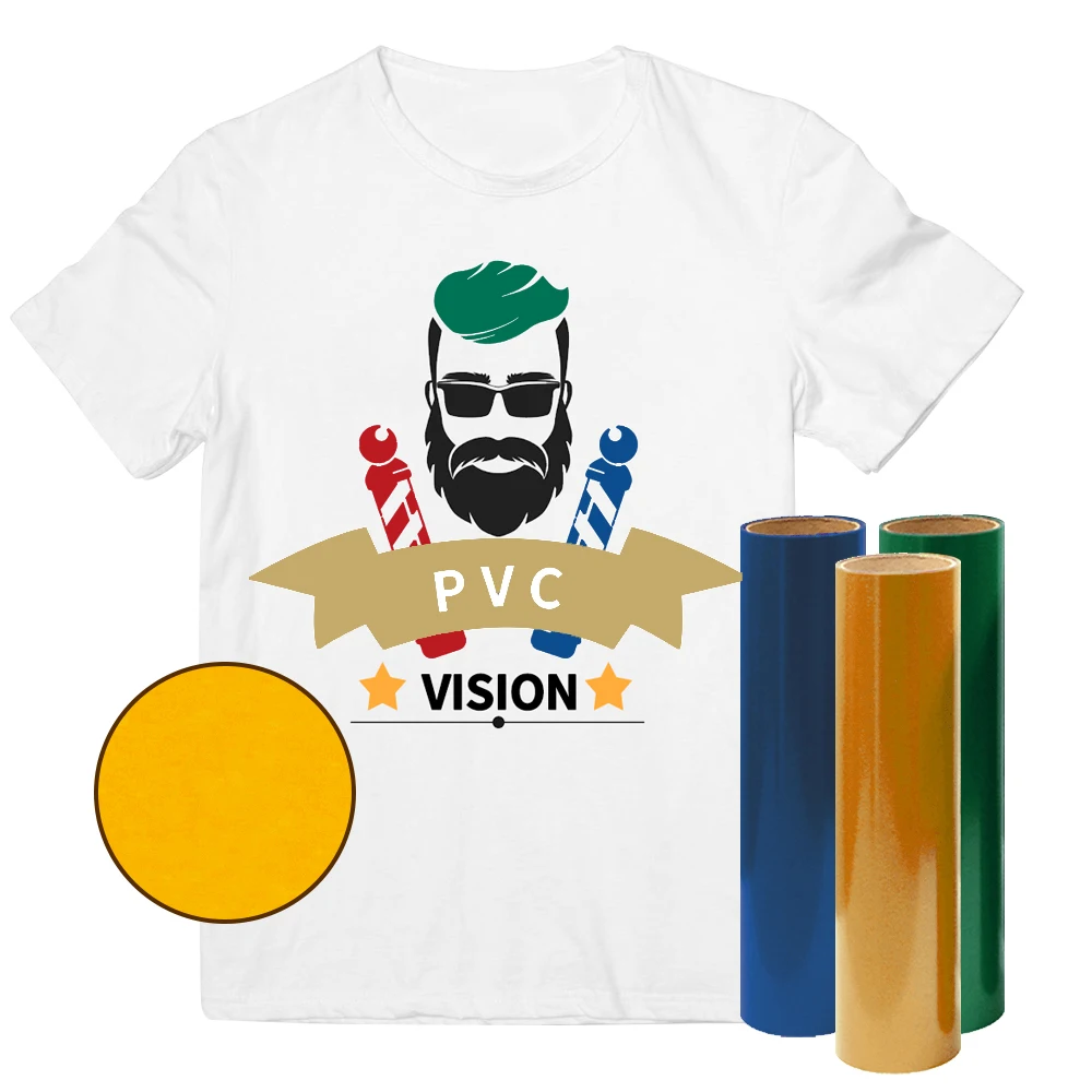 
Custom Textile T Shirt PVC Thermal Press Vinyl Rolls HTV Film Heat Transfer Vinyl For Tshirt Clothing Logo 