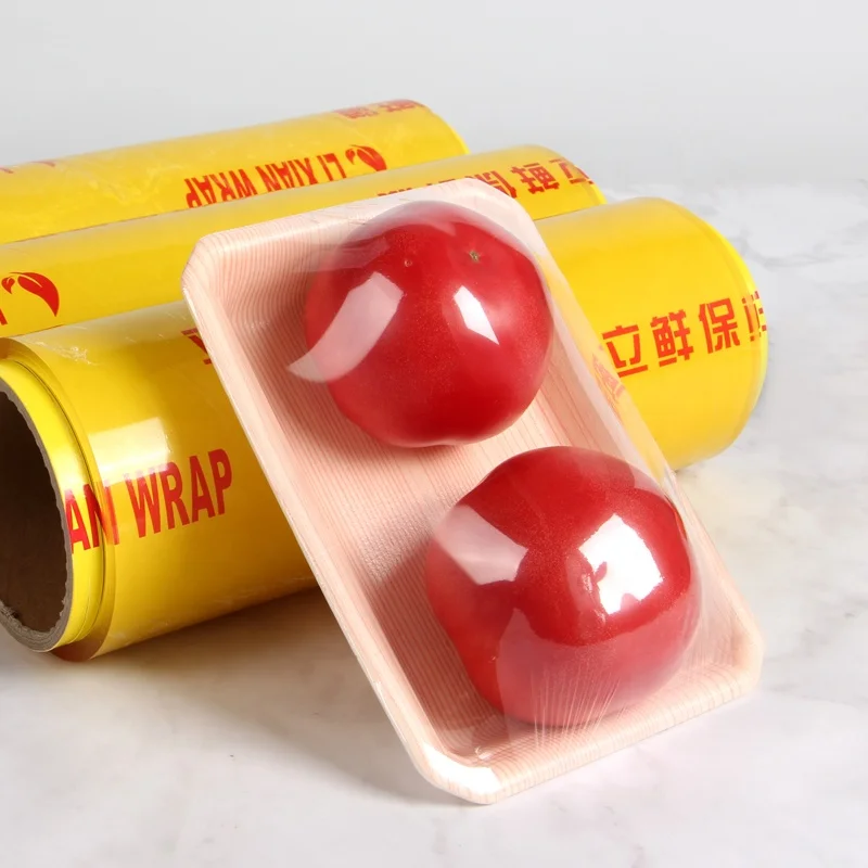 Пластиковая пленка, Большие Рулоны продуктов, свежие фрукты и овощи, упаковка, холодильник для супермаркета, сохраните свежесть для мяса, ПВХ 25 см