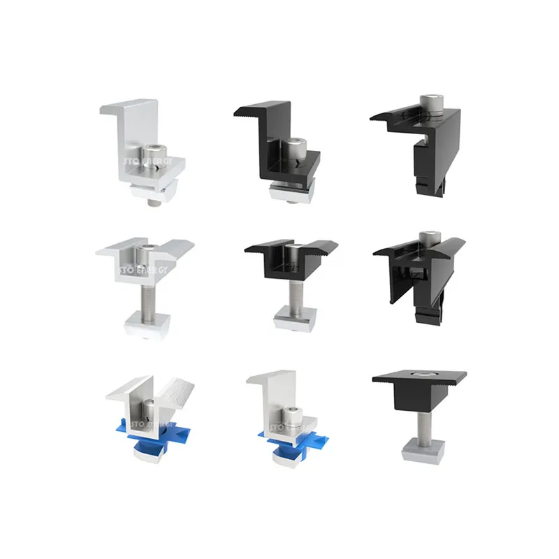 Universal Customized Aluminium Mid Clamp Fixing Brackets Solar Panel Mounting Bracket