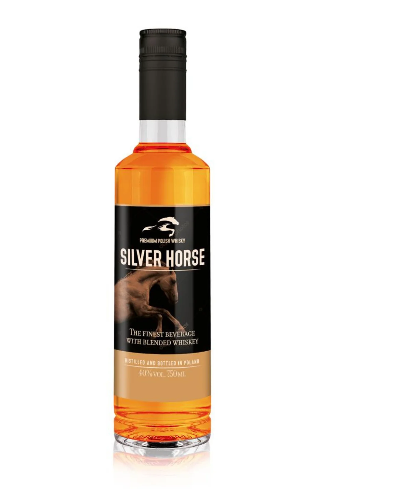 Wholesale Silver Horse Whiskey 700ml custom logo bottle  alcoholic beverage pure whiskey manufacturers