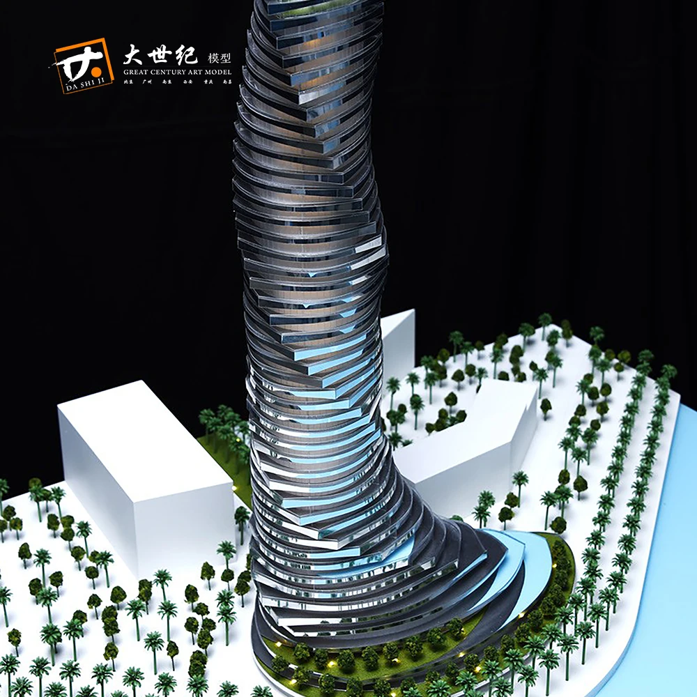 
UAE tower and building property 3d model plastic model 