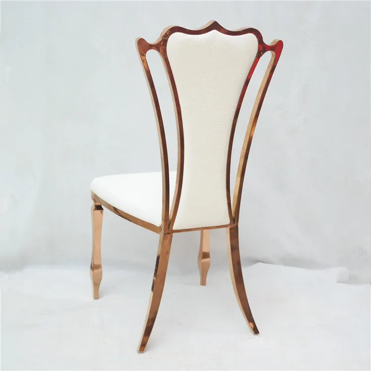 High Quality Stainless steel Furniture Luxury Fashion Design Wedding Dining Banquet Chair