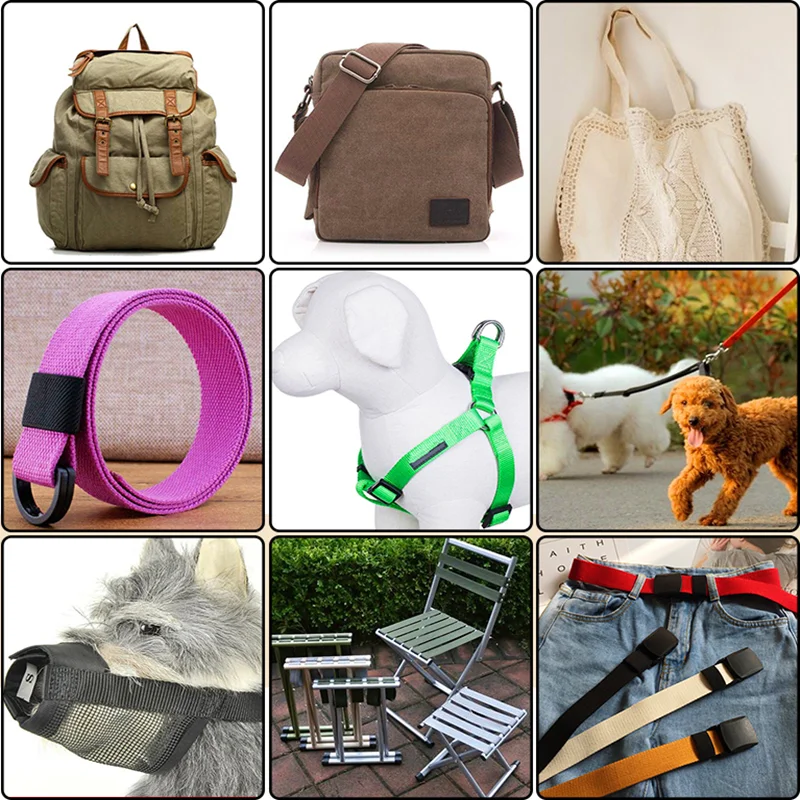 OEM Printed Woven Tape Elastic Webbing Strap Garment Reusable Web Band Cotton Webbing Textile Weaving