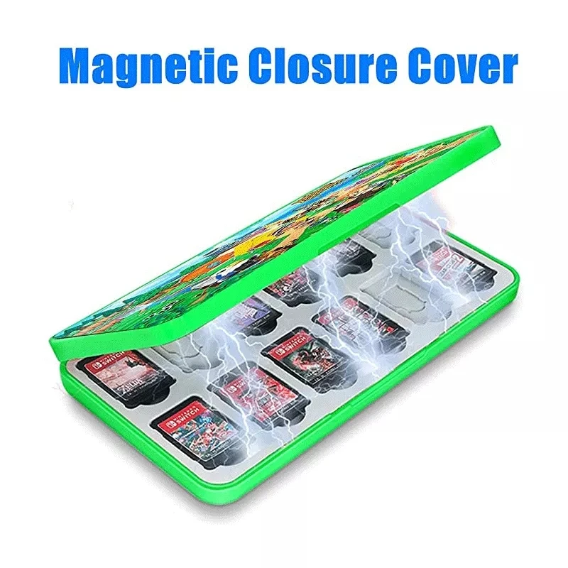 24 Game Card Storage Case Compatible with Nintendo Switch or SD Memory Cards, Foldable Protective Storage Accessories,For NS
