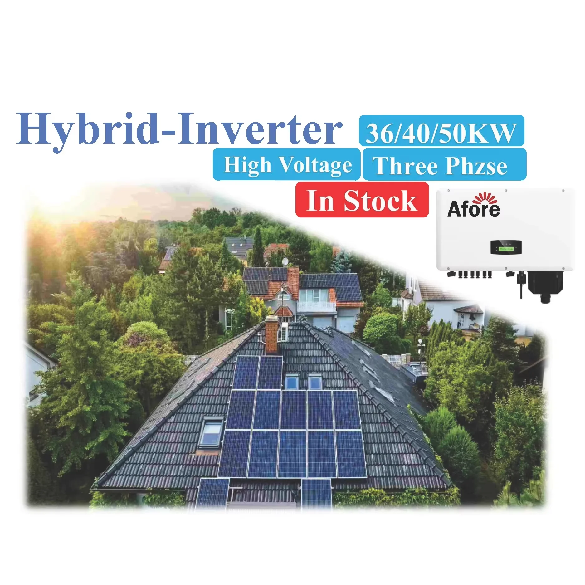 AC coupled bi-directional battery converter product 36kw 3 PHASE On grid wholesale price solar panel hybrid inverter