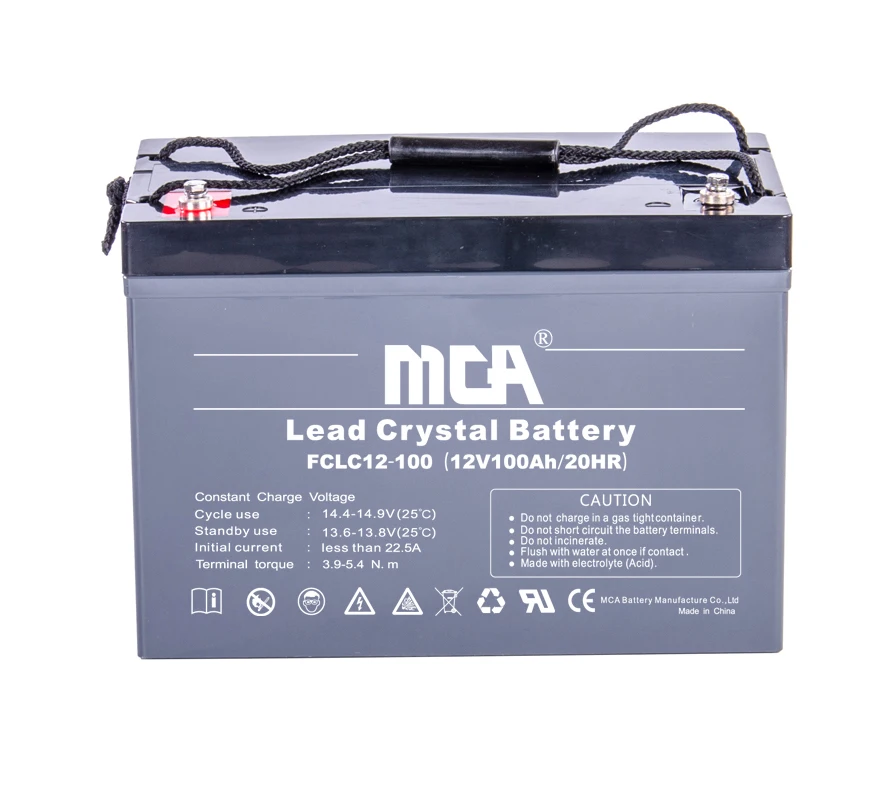 Good price 3 years of warranty for lead crystal 12v battery 100ah