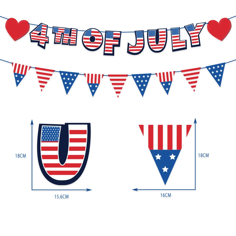 New USA Independence Day Balloon Set 12 inch Latex Balloon 18 inch Foil Balloon Set Party Decoration