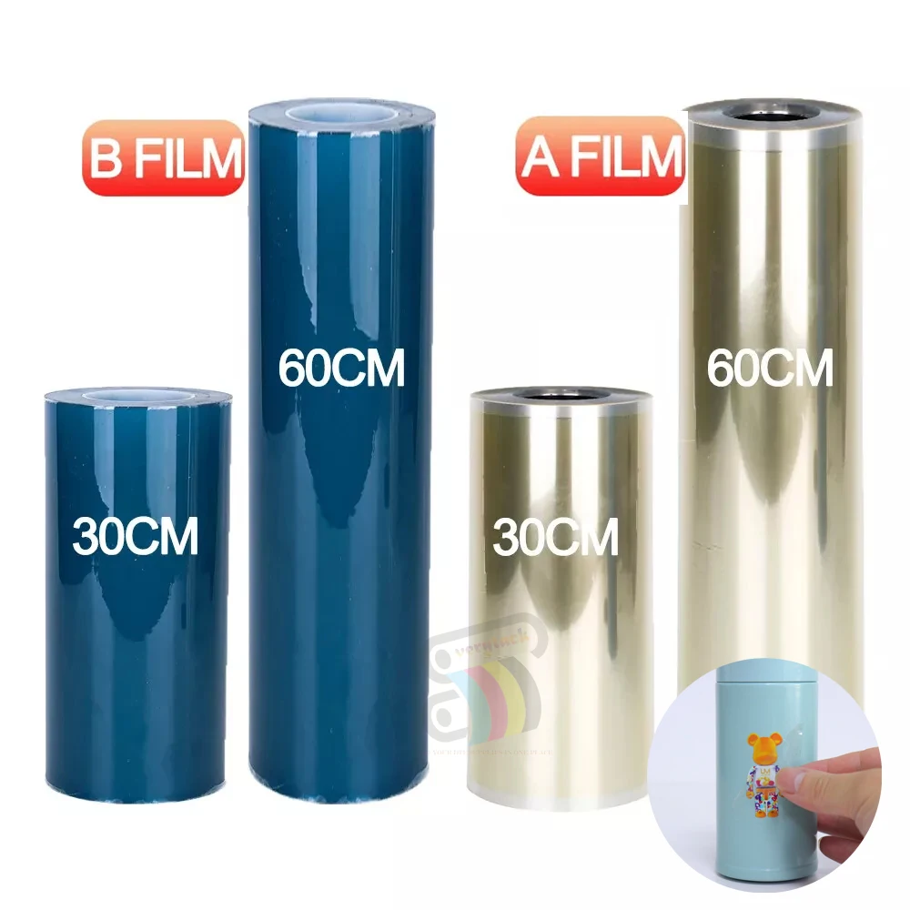 UV Dtf Transfer Ab Film Roll 30*100cm A3 A4 Cup Wrap Pet Sticker Film for UV Printers Machine