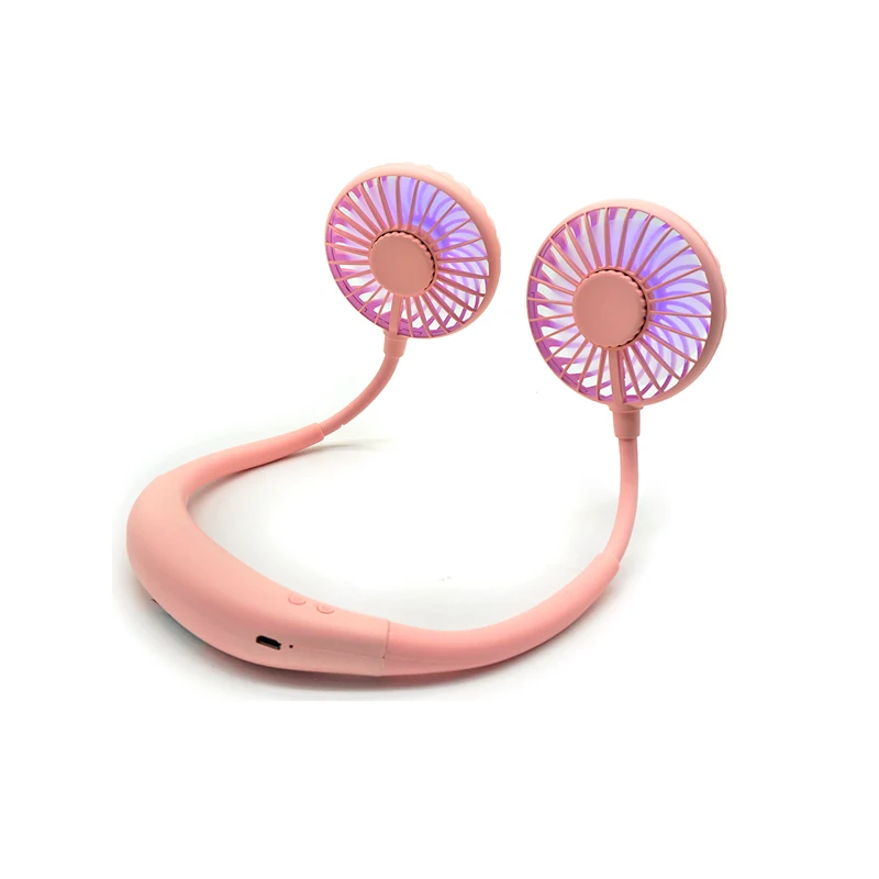 
2021 hottest sell USB rechargeable neck band outdoor fan sport wearable fan with 3 speed adjustable 
