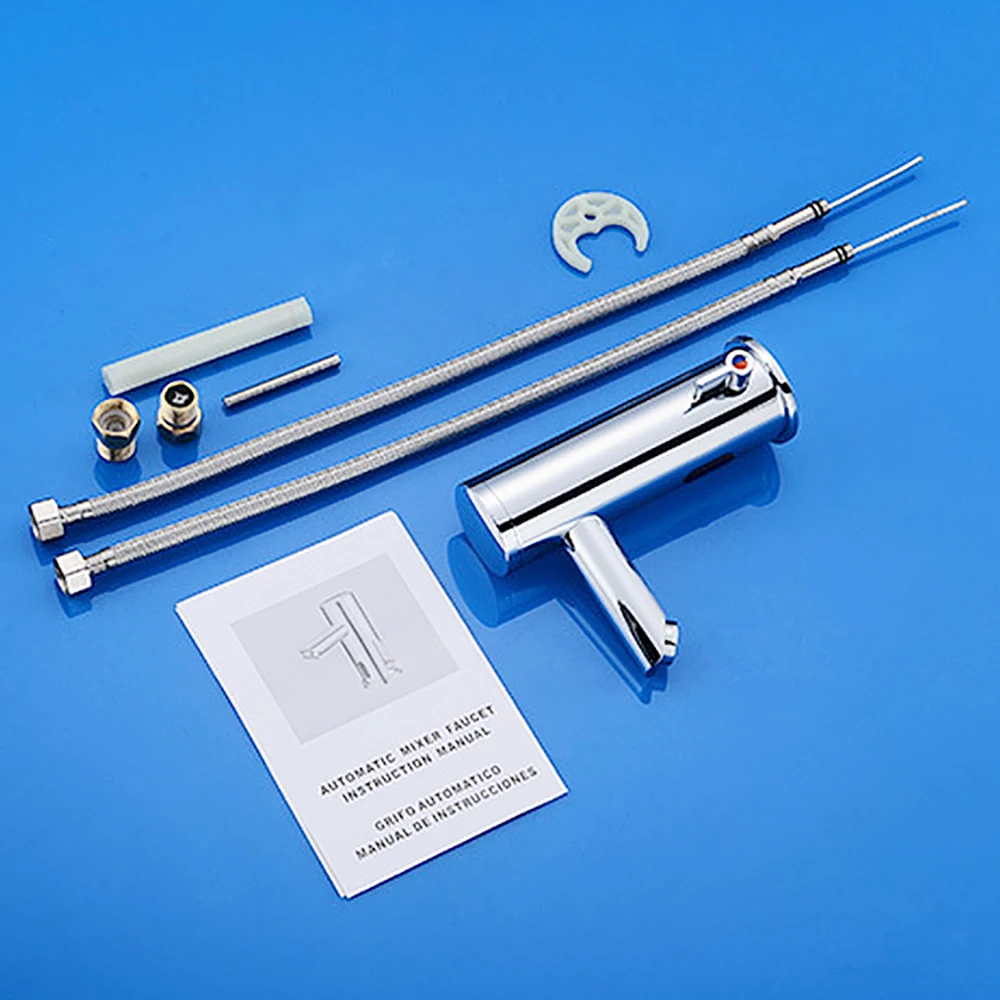 Hot And Cold Mixer Water Tap Motion Infrared Sensor Automatic Bathroom Basin Sink Faucet