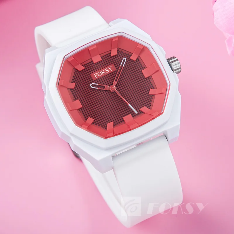 China Factory Wholesale FOKSY OEM ODM Plastic Custom Logo Brand Men Style Luxury Wrist Quartz Watches Wristwatch for Men