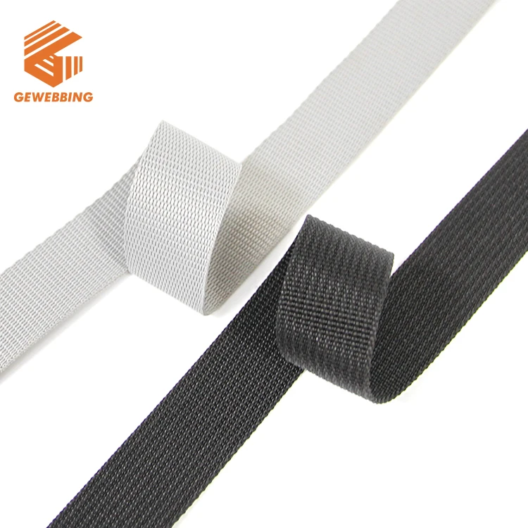 Durable Soft Nylon Webbing For Dog Leash Nylon 66 Webbing Straps Recyclable Polypropylene Nylon Webbing For Backpack Handles