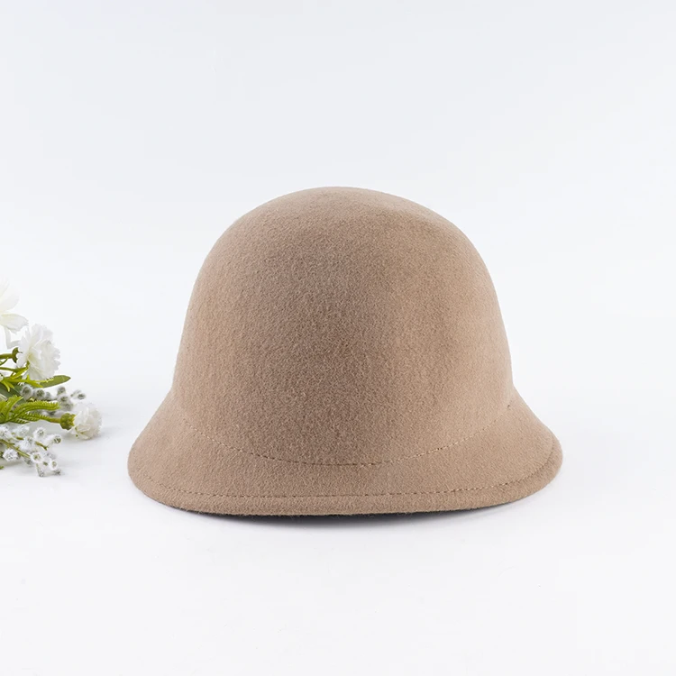 Wholesale Ladies Fancy Bell Shape Wool Felt Cloche Hat