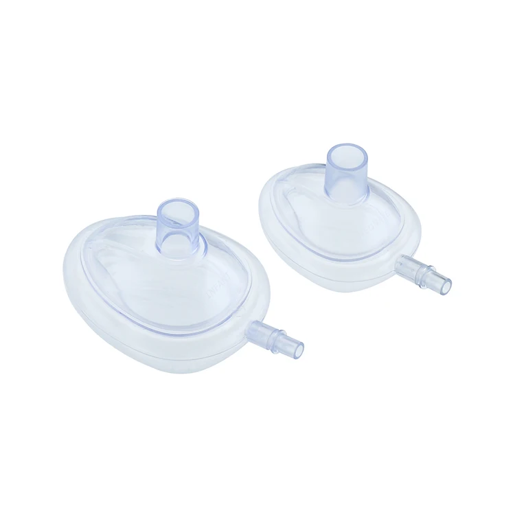 Gas Valve Up Disposable High Quality PVC And Silicone Rotational Inflatable Anesthesia Face Facial Oxygen Breathing Mask