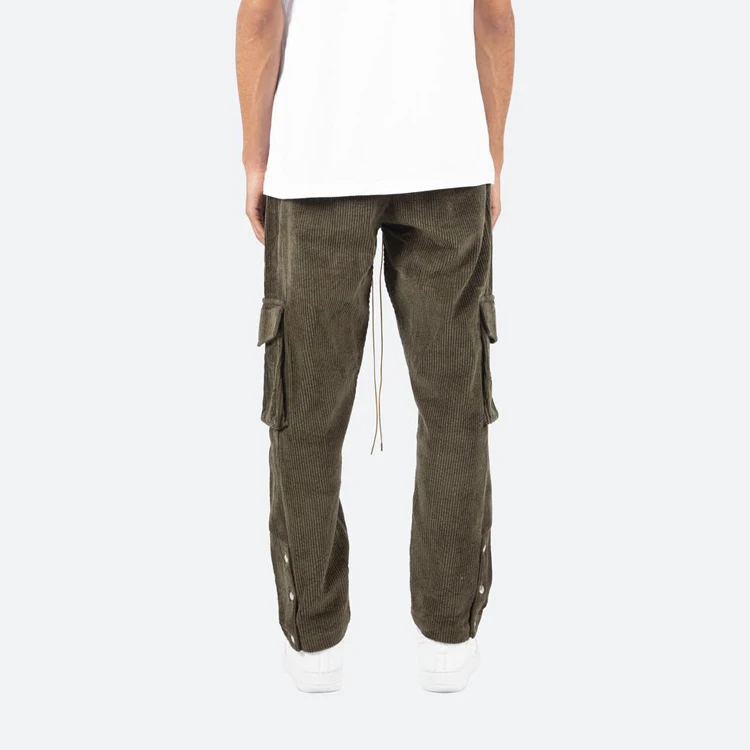 Diznew Custom Men Streetwear Corduroy Stack Pants Style Elastic Drawstring Relax Fit Mens Harem Pants Spandex / Cotton Casual