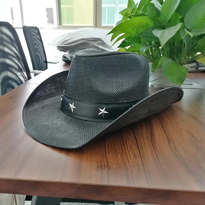 Мужская бумажная соломенная ковбойская шляпа 1803B, Соломенная Панама с рисунком американского флага США, с регулируемыми полями, флаг США