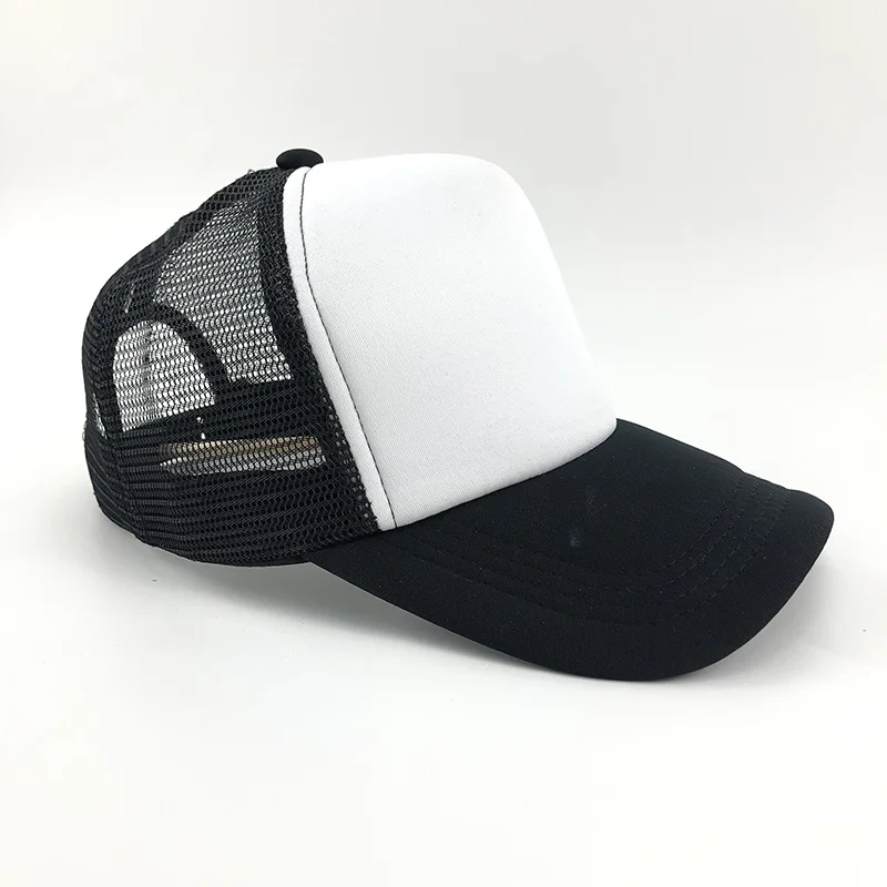 High Quality 5 Panel Cap Baseball  Blank Mesh Trucker Hat Custom Logo for Promotional