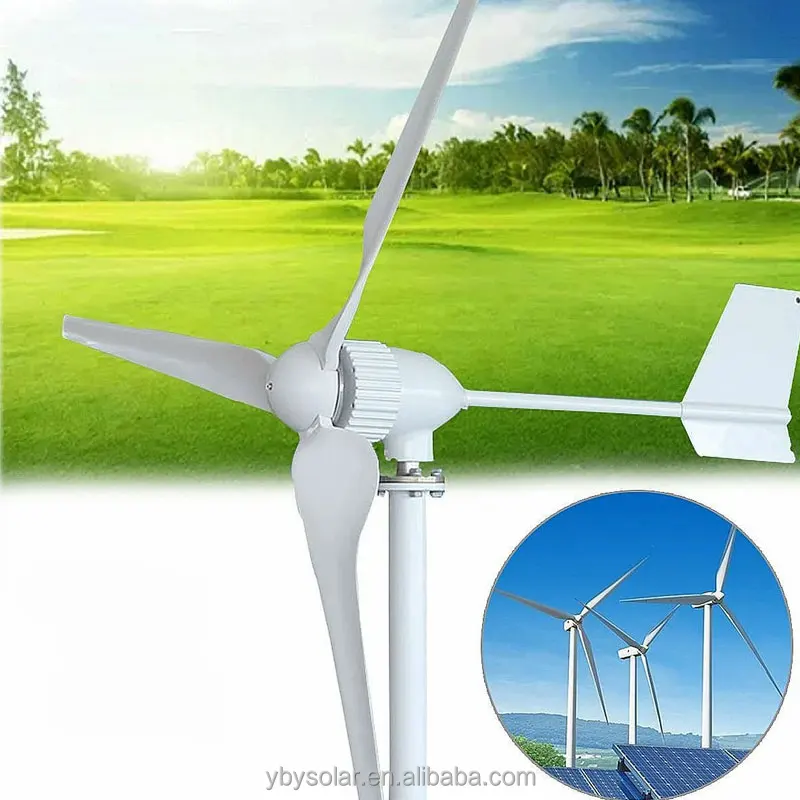 New 3kw 48v horizontal wind turbine for home use, wind generators with long blades