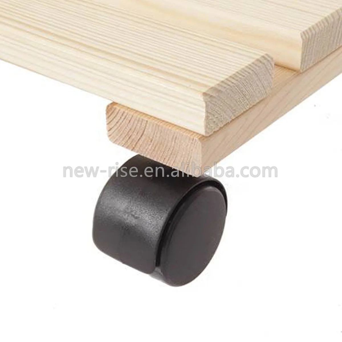 Heavy Duty Plant Moving Trolley Set of 2 Wooden Flower Transport Platform Dolly in Garden Moving Hand Pull Cart