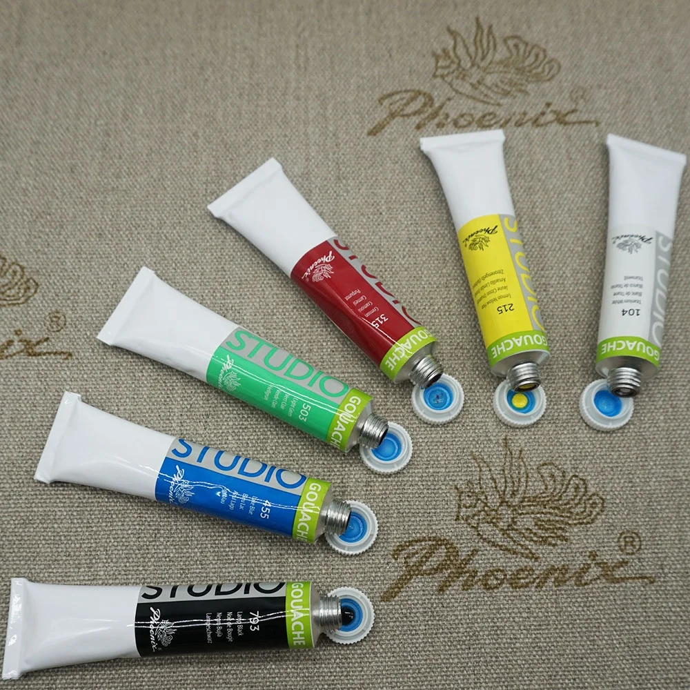 Poster color paint factory 6 colors Set gouache color washable painting colors