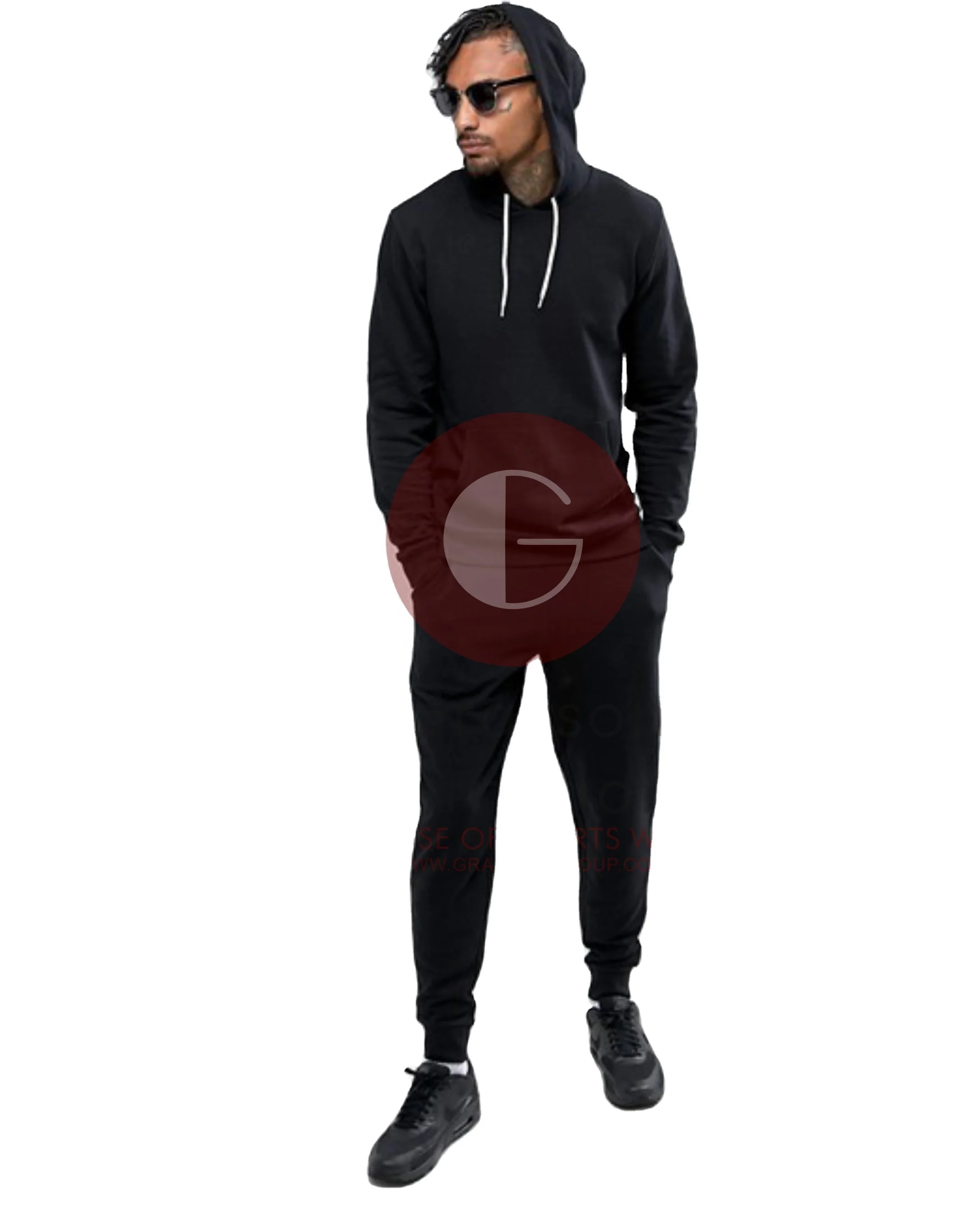 
Mens Pullover Fleece 100% Cotton Hoodie Custom Blank Black Hoodie grayson intl 