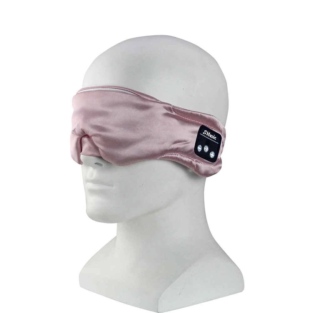 Hot selling new silk bluetooth Sleeping Headphones Thin Soft Elastic Comfortable Side Sleeper Wireless Music Headphones Eye Mask