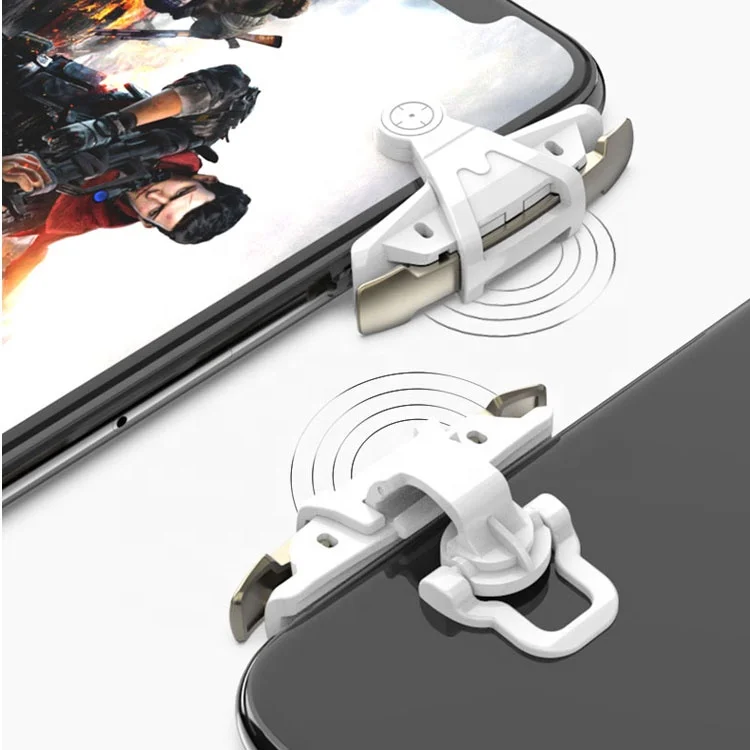 New modle M9 trigger button 2pcs Mobile Gamepad for PUBG Controller Phone L1R1 Grip Trigger Fire Buttons Key ABS White